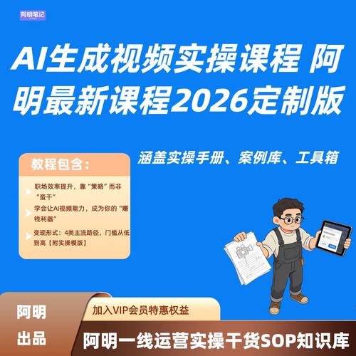 AI生成视频实操教程 阿明最新课程2026定制版 ai视频制作接单变现