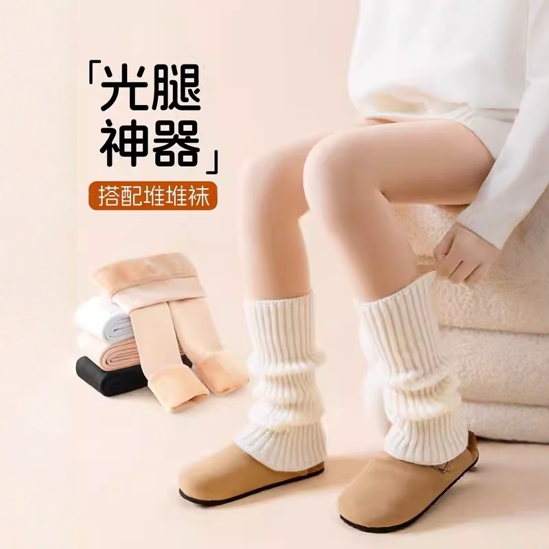 女童光腿神器秋冬季肤色保暖丝袜儿童连裤袜肉色打底裤加绒加厚款
