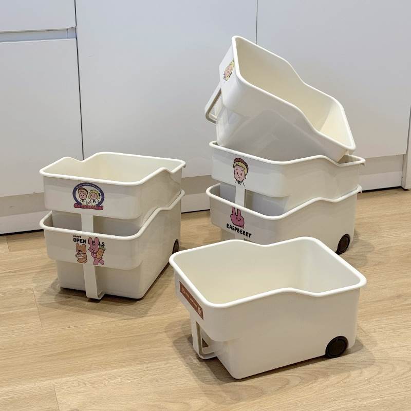 深柜橱柜收纳盒抽屉式滑轮锅具零食调料杂物厨房整理盒直角储物盒