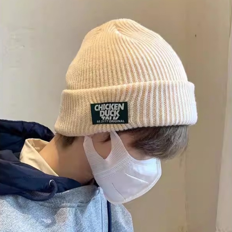 帽子男款冬季毛线帽男士潮牌冷帽男生瓜皮帽登山针织帽男棉帽秋冬