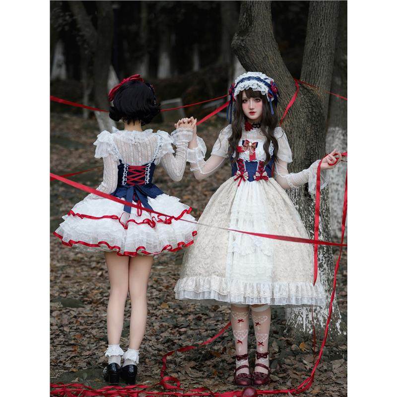 白糖少女新品原创设计Lolita洋装甜美可爱白雪姬jsk吊带连衣裙秋,模玩/动漫/周边/娃圈三坑/桌游,lolita洛丽塔/软妹装/洋装,淘宝优惠券,粉丝福利购,淘宝优惠卷