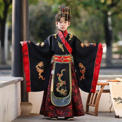 男童汉服龙袍皇帝一整套男孩cosplay服装儿童古装秦始皇锦衣卫