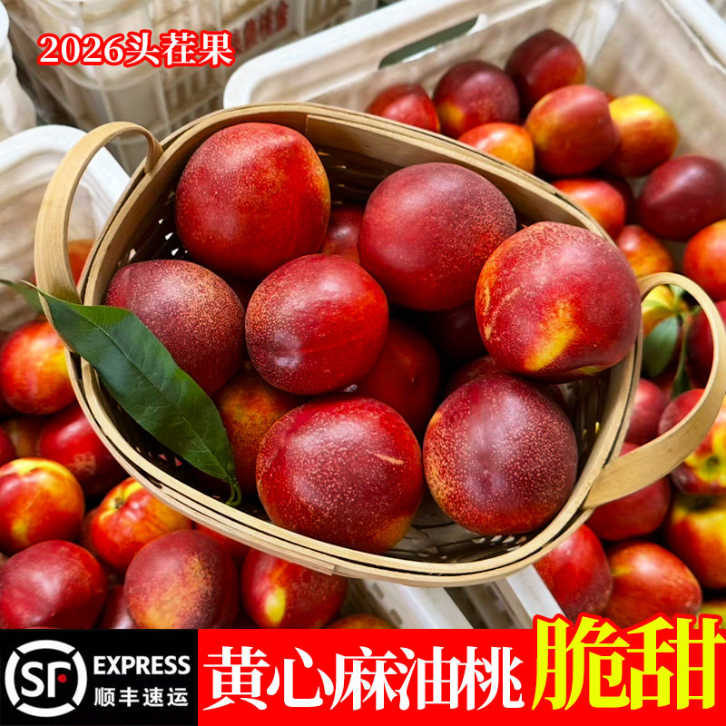 蒙阴麻点红油桃新鲜水果当季整箱脆甜黄心蜜桃山东桃子孕妇水果