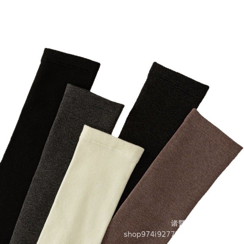 竖条纹过膝袜女秋冬外穿护膝显瘦打底连裤袜加绒加厚长筒压力袜子