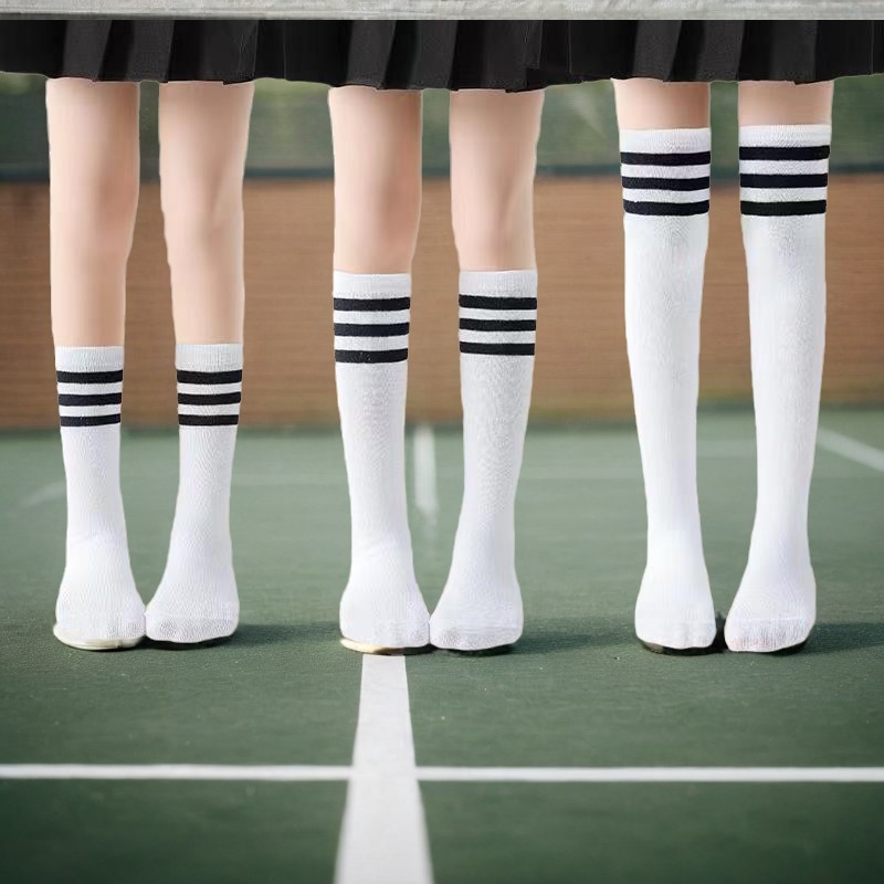 校园男女童袜子中筒袜中小学生儿童长筒袜过膝高筒足球运动棒球袜