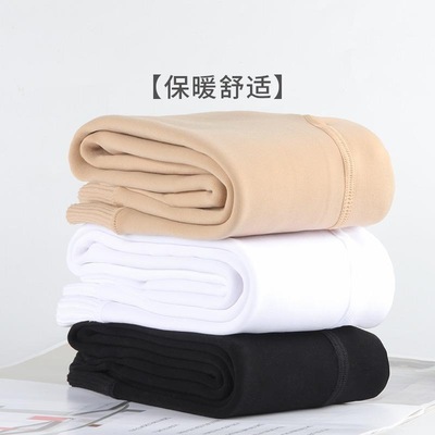 秋冬款女童加绒连裤袜儿童白色舞蹈袜练功加厚跳舞女宝宝打底袜裤