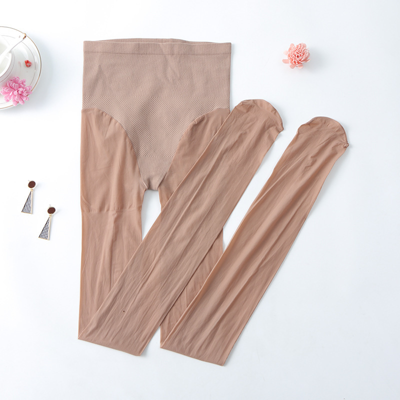 油亮马油袜女夏防勾丝连裤袜外穿薄款光腿神器油光袜钢丝袜瘦腿袜