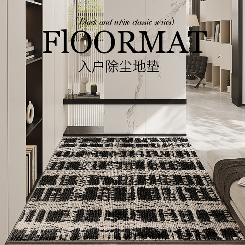 定制高级感进门地垫入户门垫北欧家用客厅地毯可裁剪玄关脚垫耐脏