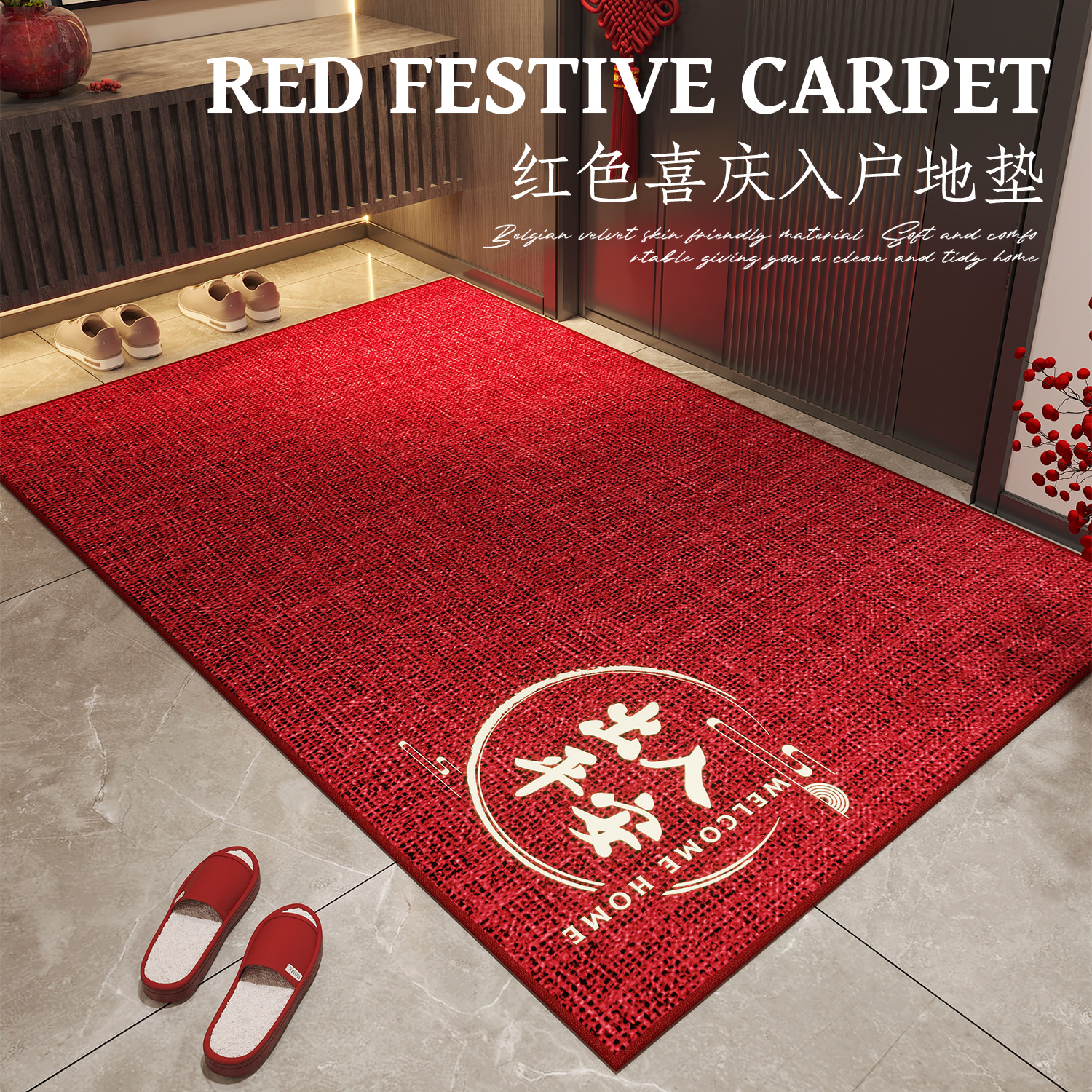 出入平安入户门地垫进门脚垫入户地毯防滑垫门外家用入门乔迁门垫