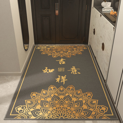 比利时绒新中式进门定制裁剪地毯