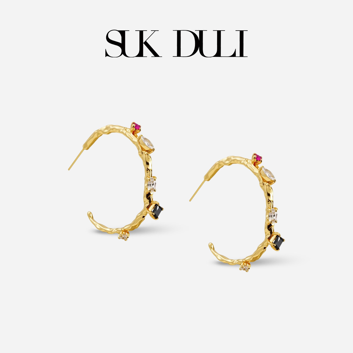 SUK DULI/苏克都哩藤蔓耳钉简约时尚个性小众原创设计