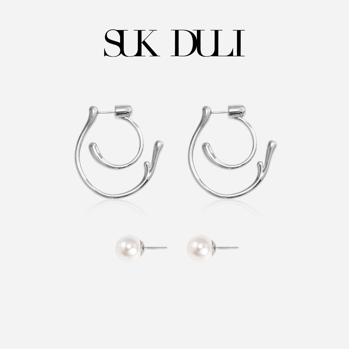 SUK DULI/苏克都哩【明星同款】鹿角耳环耳饰个性时尚小众百搭