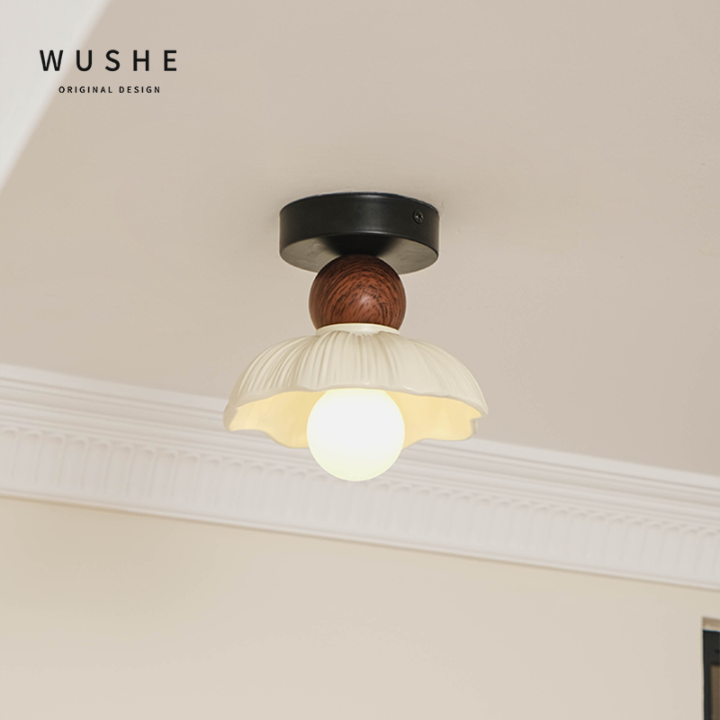 复古玄关入户门厅走廊过道吸顶灯楼梯间阳台衣帽间灯法式中古风