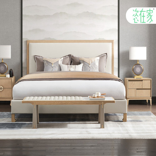 原木风家具实木床1.8米双人大床