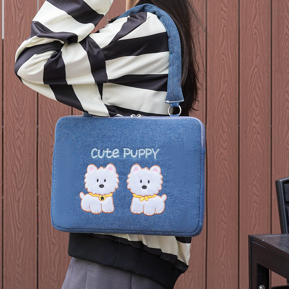 适用笔记本电脑包14寸手提单肩包