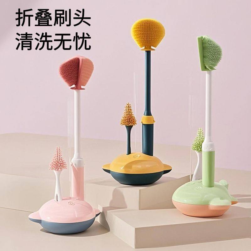 奶瓶刷婴儿洗奶瓶刷子套装宝宝吸管清洁刷子奶嘴清洗清洁刷洗刷