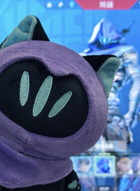 无畏契约幽影猫猫瓦罗兰特挂件OMEN玩偶同人周边礼物毛绒玩具礼物