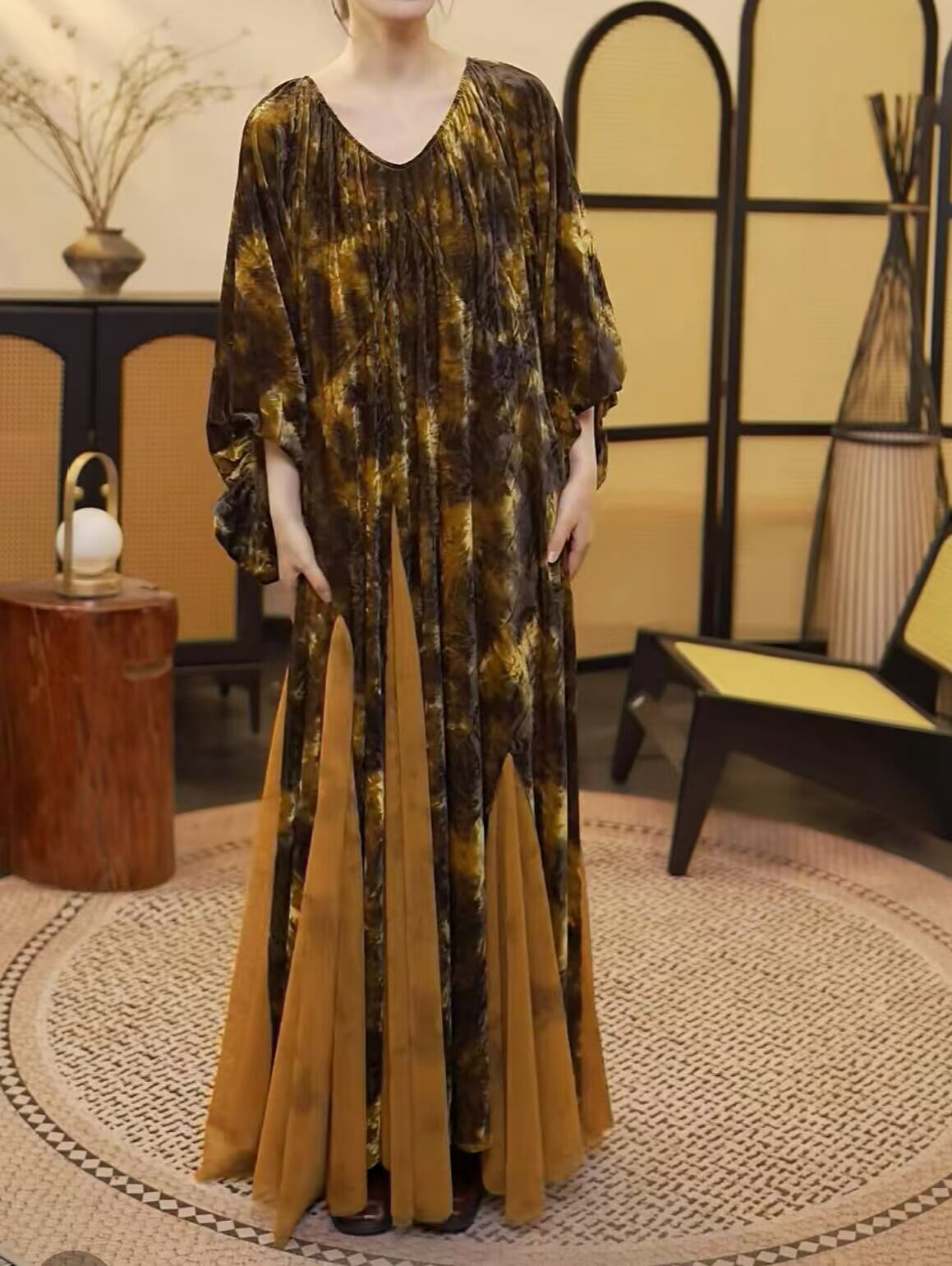 三吉【渡清欢】新中式国风秋冬连衣裙2024新款高级感穿搭诧寂