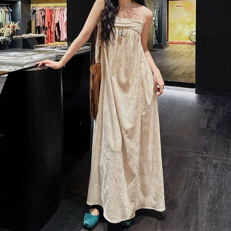 三吉【锦归】国风少女新中式穿搭烫金丝绒连衣裙子女秋冬穿搭