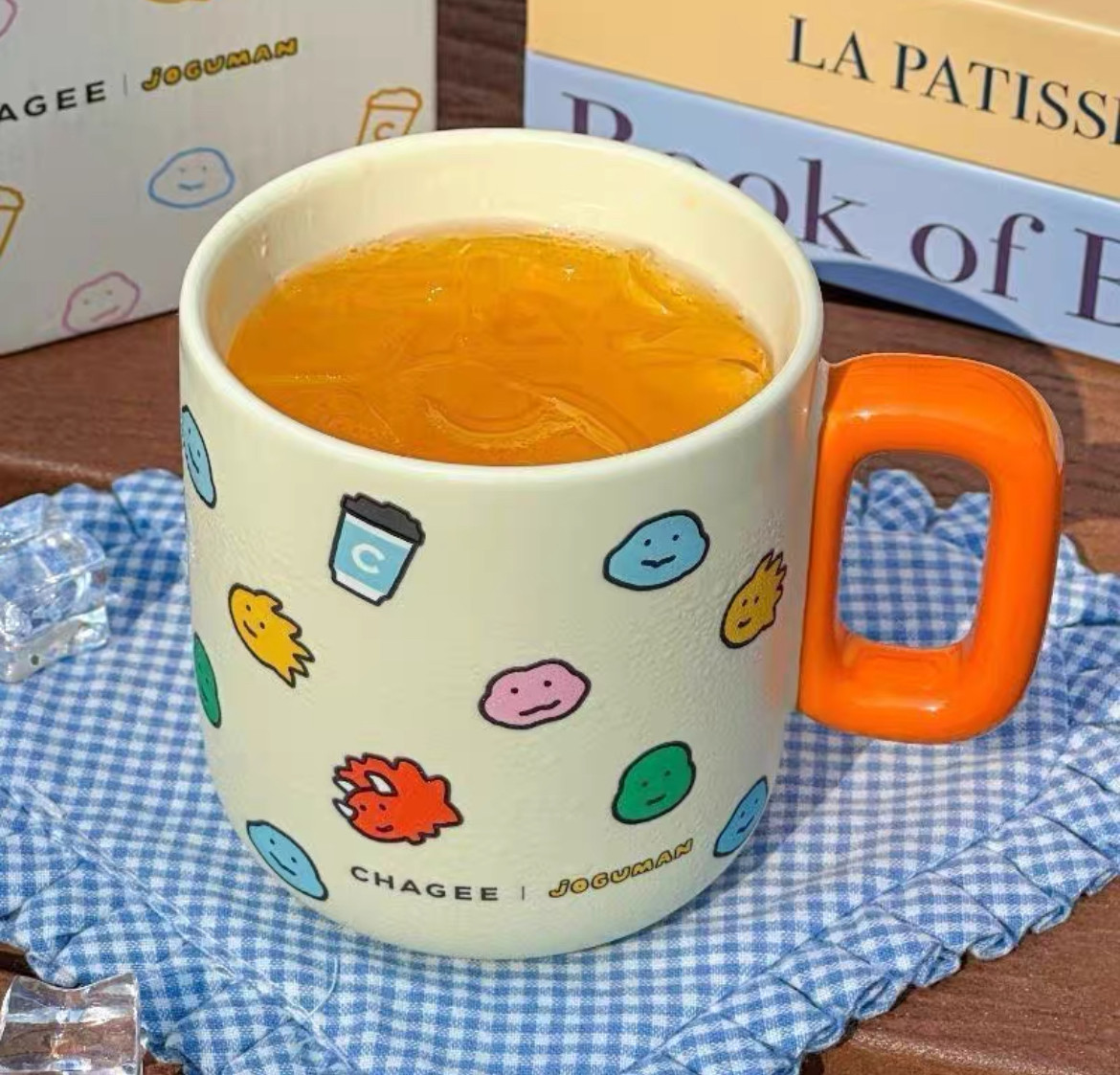 霸王茶姬JOGUMAN周边联名马克杯陶瓷杯咖啡杯水杯