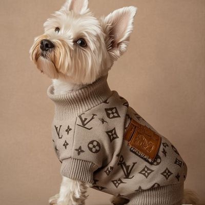 时尚潮牌新款宠物毛衣中小型犬泰迪博美雪纳瑞奢华狗狗衣服毛衣