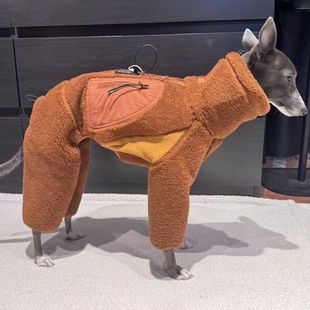 宠物秋冬季保暖抗静电超厚羊羔绒狗衣服四脚外套小灵缇边牧比熊