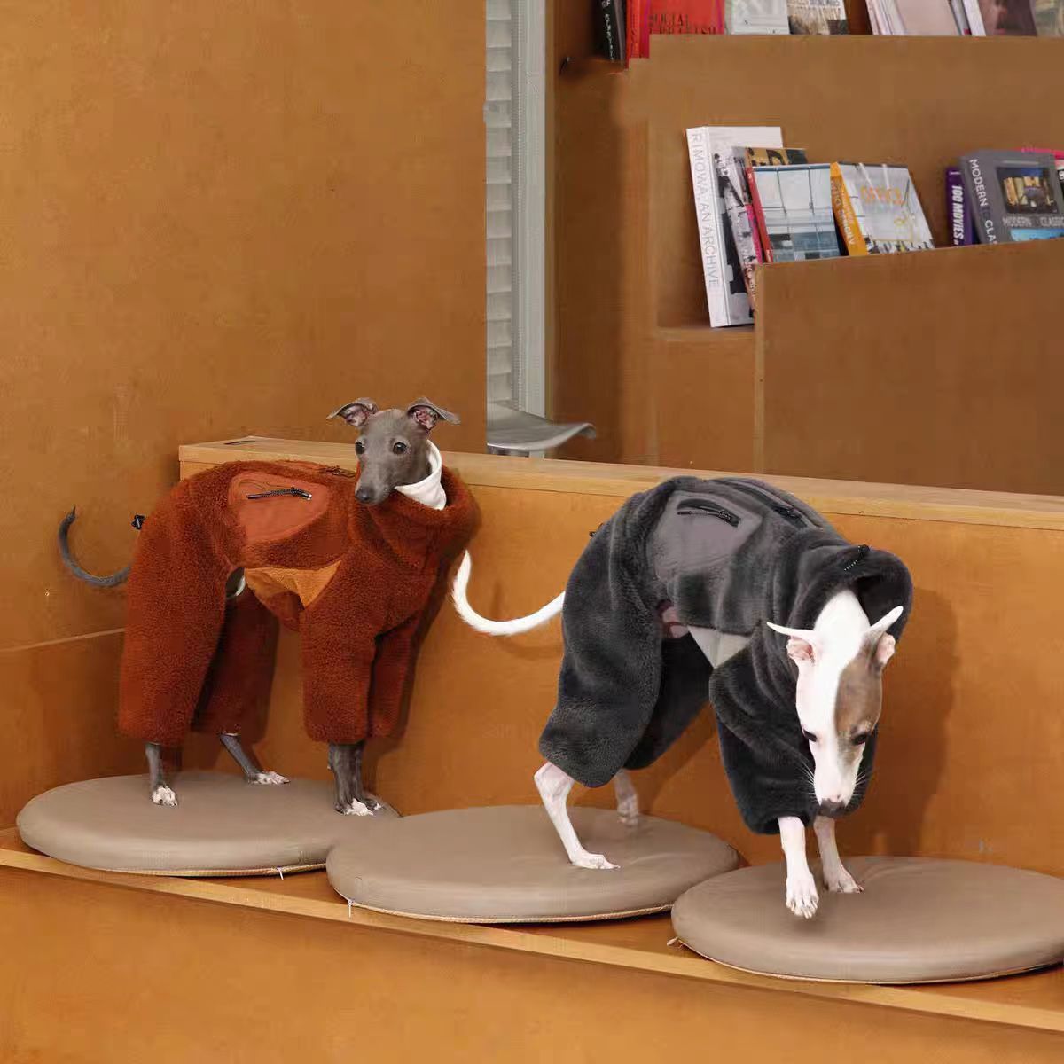 宠物秋冬季保暖抗静电超厚羊羔绒狗衣服四脚外套小灵缇边牧比熊