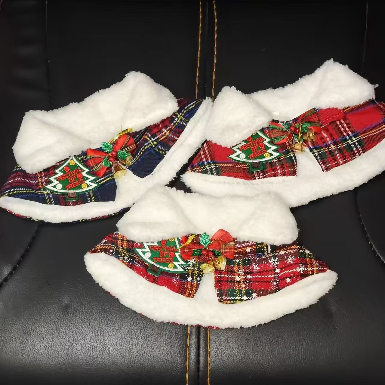 猫咪新年披风狗狗新年披肩宠物围脖围巾英短秋冬衣服保暖泰迪项圈