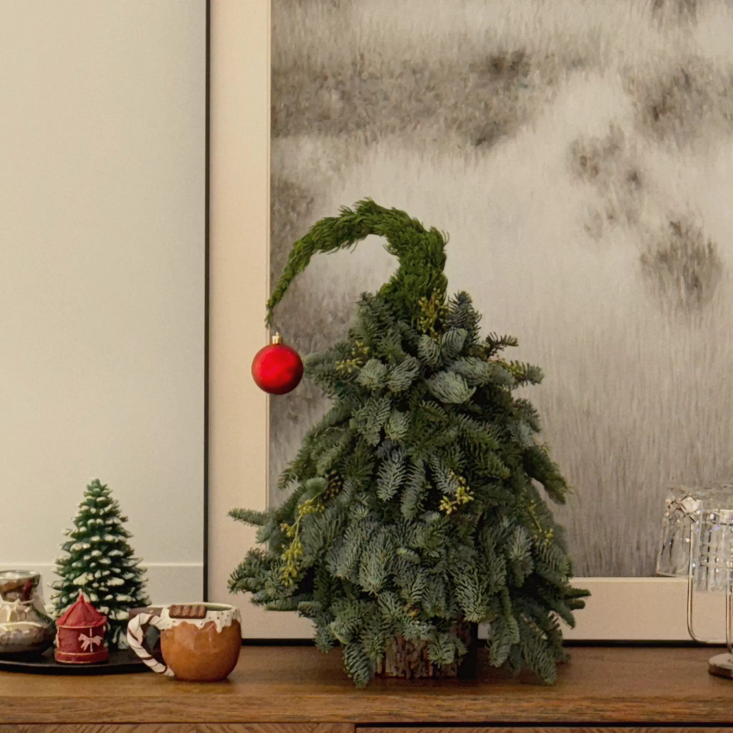 圣诞节装饰品桌面圣诞树摆件场景布置迷你圣诞树装饰小配件桌面