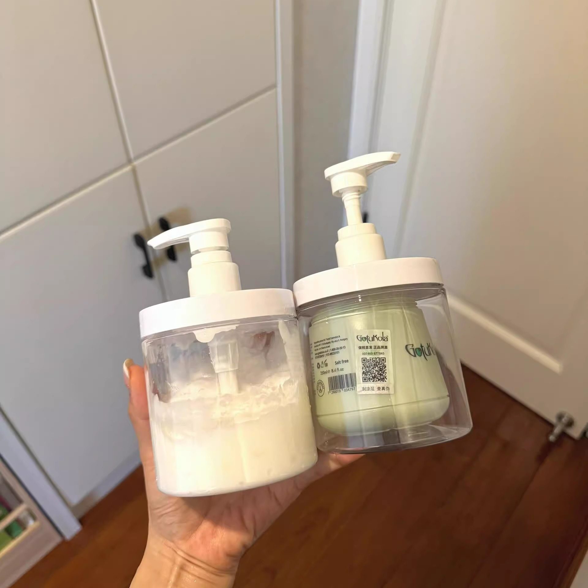 再也不要用手扣!发膜护发素分装瓶乳液收纳瓶洗衣液按压瓶大容量