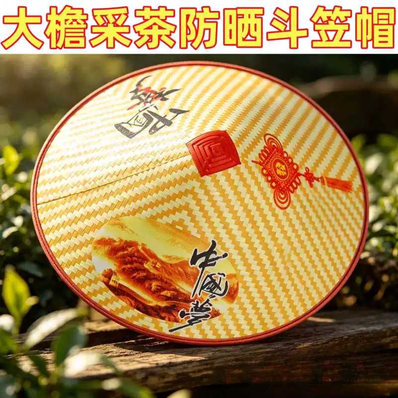 秋季农民大帽檐草帽户外防雨斗笠