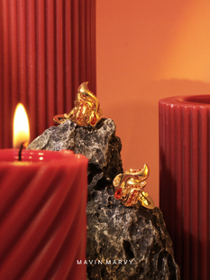 衬衫 扣18K金高档生日礼物法式 扣礼盒 火袖 MavinMarvy原创五行系列