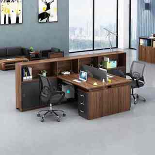 职员办公桌椅组合简约现代财务办公桌4人6人员工屏风卡位办公家具