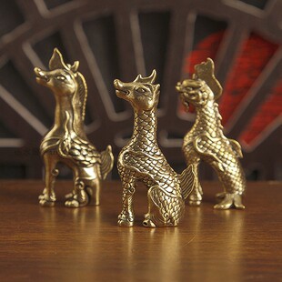 纯铜屋脊兽模型传统古代建筑房檐瑞兽故宫屋顶神兽旅游纪念品铜制
