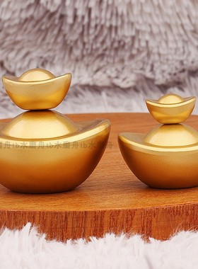 新款胖墩仿真元宝摆件大小号合金