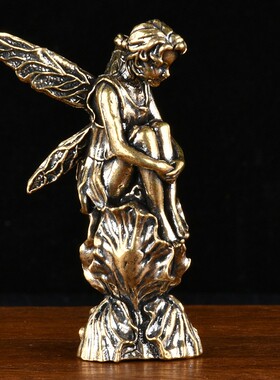 高5cm纯铜小天使摆件雕像欧洲风