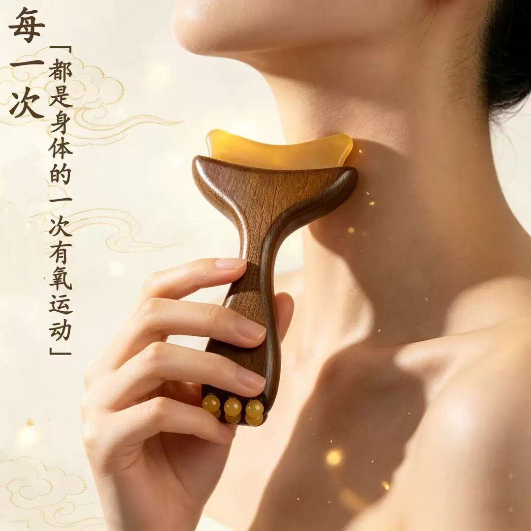 沧州双面磨砂按摩棒良工好物眼部按摩面部拔筋刮痧棒男女日常通用