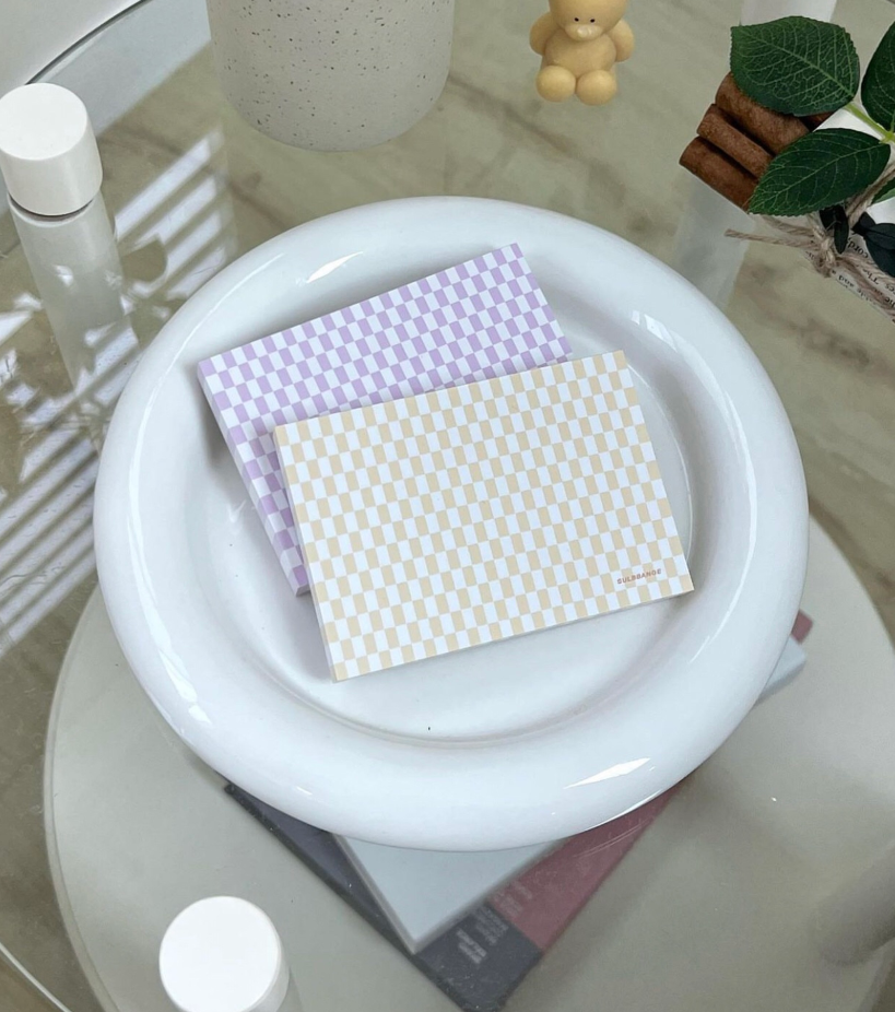 韩国sulbbange6月新款棋盘格便签