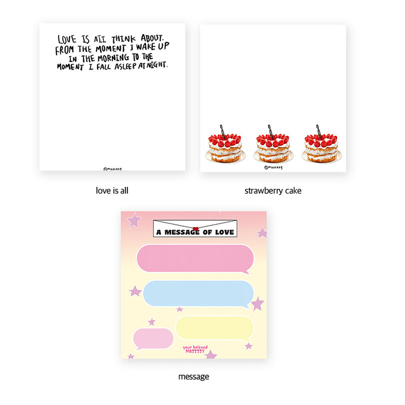 PerPer现货 | 韩国INS爆火MAZZZZY方形手账素材memopad便签本