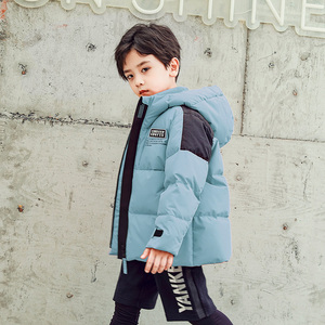反季男童羽绒服短款儿童加厚保暖外套白鸭绒中大童男孩冬装20868