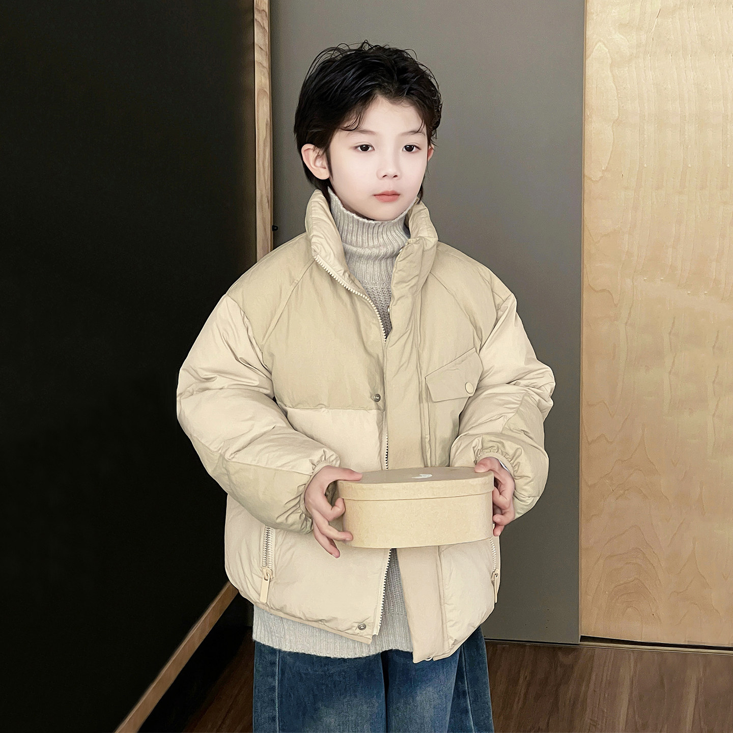 男童羽绒服短款2026冬季新款加厚保暖儿童羽绒服中大童亲子装5881