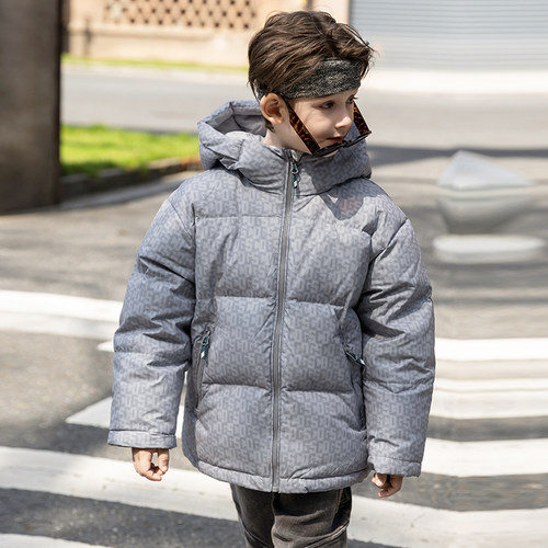 儿童羽绒服短款加厚2024冬季新款男童羽绒服亲子装中大童装C4877