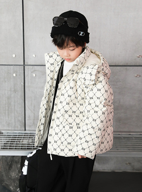 男童羽绒服中大童装2024冬季新款亲子装羽绒服女童小童外套23097