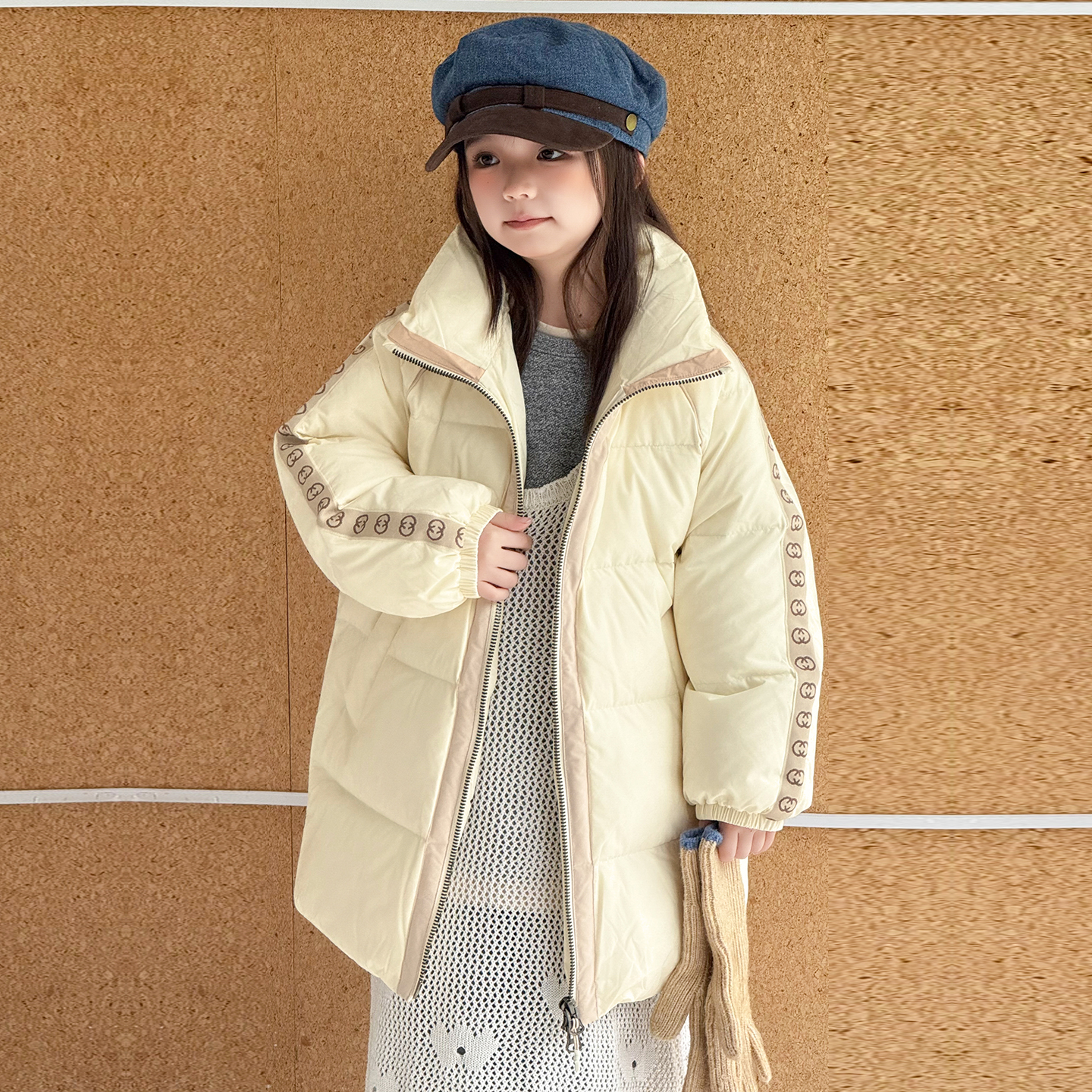 女童羽绒服中长款加厚24冬季新款小中大童保暖儿童装外套23173