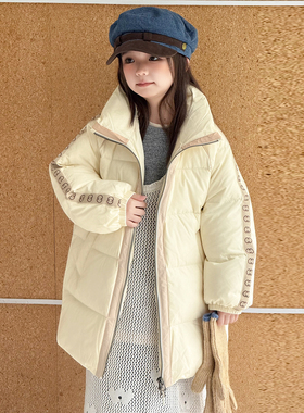 女童羽绒服中长款加厚24冬季新款小中大童保暖儿童装外套23173