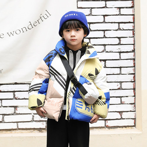 亲子装羽绒服加厚2024冬季新款男童羽绒服短款儿童外套[送包23816