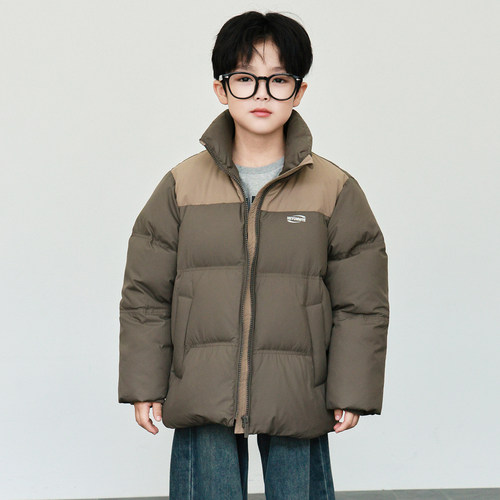 男童羽绒服短款2026冬季新品90绒儿童羽绒服立领面包服亲子装5971