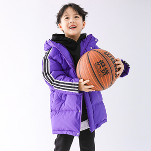 冬新品中大男童羽绒服韩版防寒潮流休闲连帽儿童羽绒服中长款2102