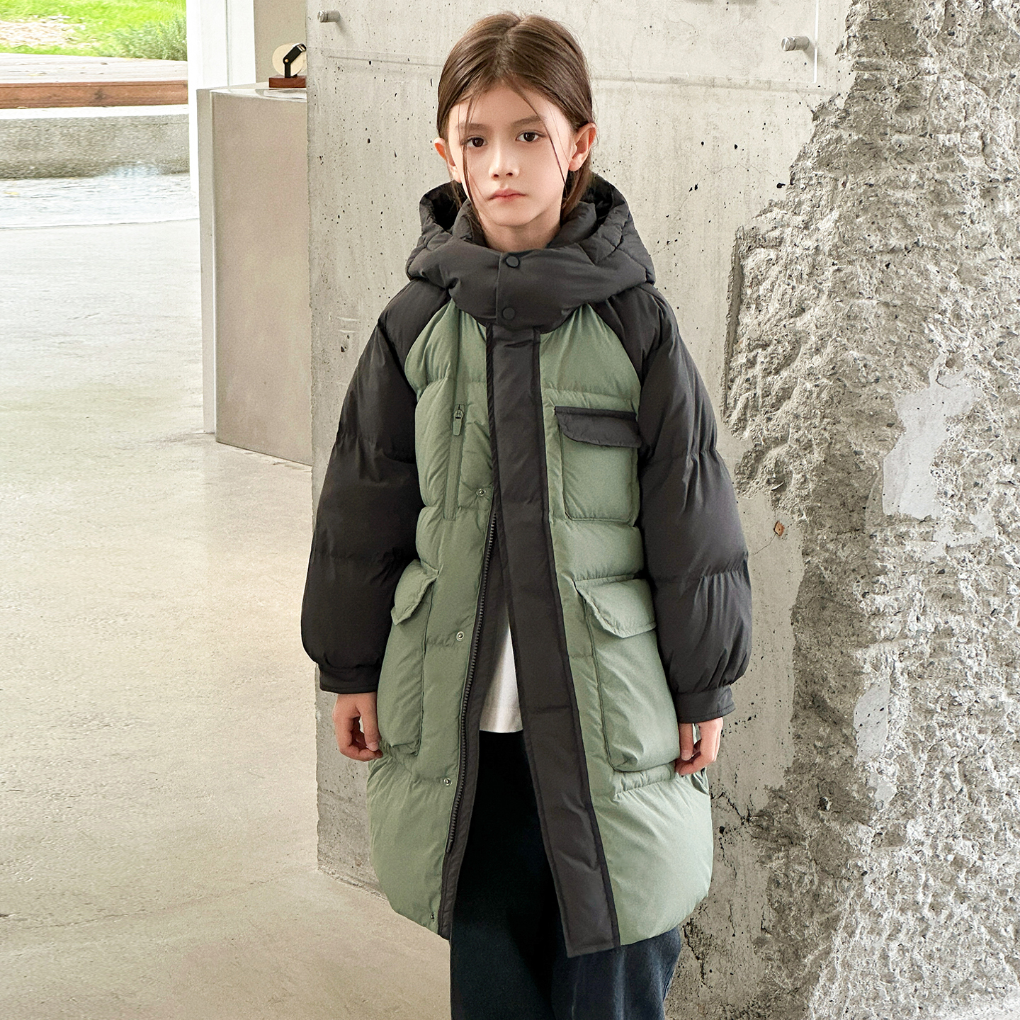 男童羽绒服中长款2025冬季新款小中大童装加厚儿童羽绒服90绒4073