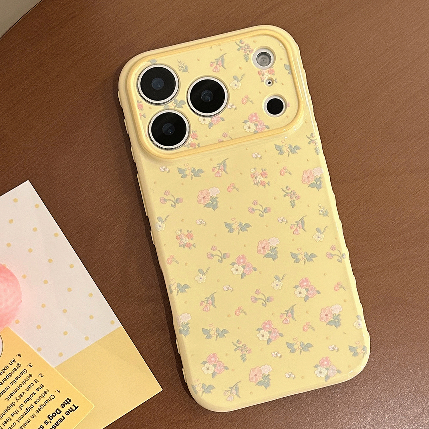 奶黄小碎花苹果17promax手机壳iphone16适用15温暖气质13promax软套14防摔软壳13女保护壳12女款